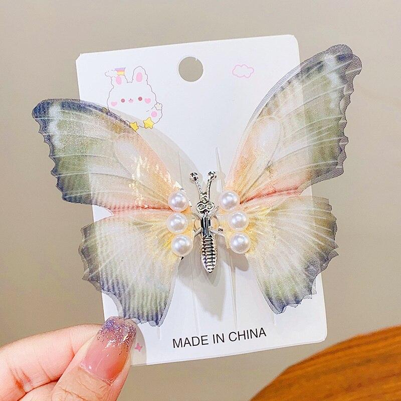 2023 Vintage Kid Butterfly Hairpins Beach Geometric Hair Clips Barrettes Side Clip For Girl Cute Hair Accessories Headdress Gift