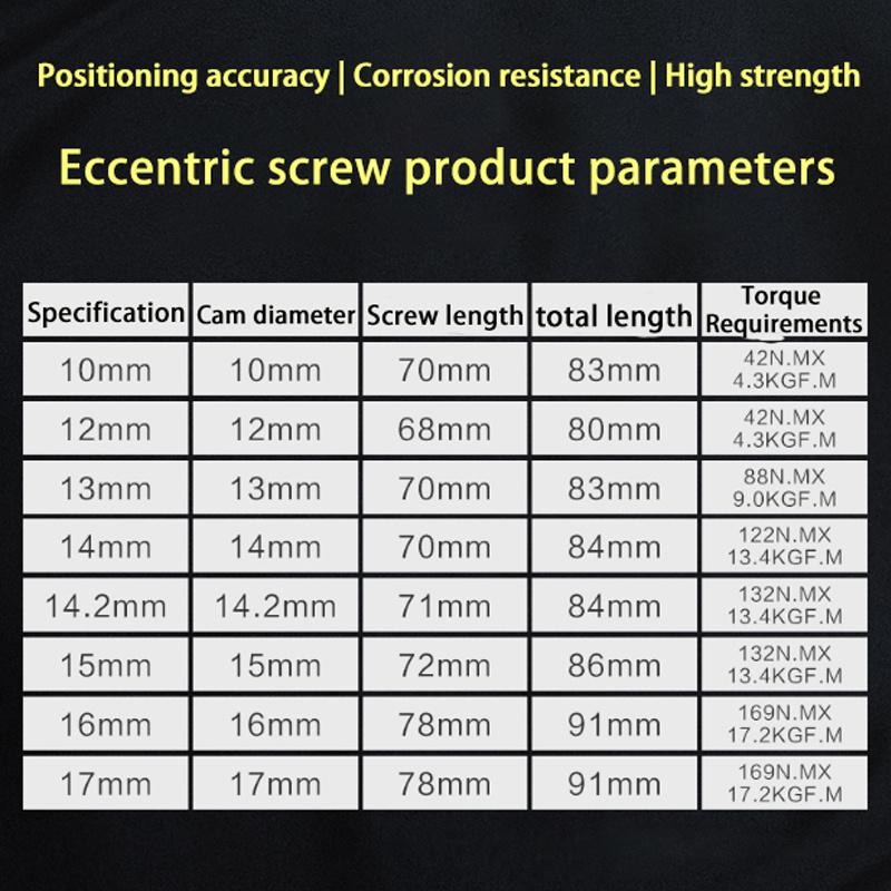 1Pcs 12.9 Car Wheel Alignment Camber Adjustment Screw Bolt Kit Cam Bolt 10mm 12mm 13mm 14mm 15mm 16mm 17mm Fits Wheel Alignment