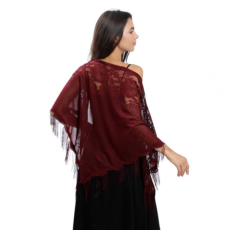 Elegant Lace Triangle Shawl for Brides and Bridesmaids: Perfect for Weddings and Evening Gowns