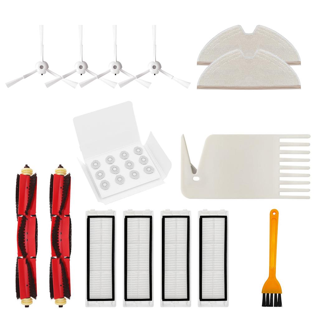 Robot Vacuum Cleaner Accessories Main Side Brush Mop Hepa Filter System Anti-Allergen Compatible For XiaomiMijia 1S T6T7