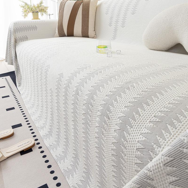 Cool Ice Silk Sofa Cover Cloth Towel Full Cover Summer Mat Cushion Leather Sofa Cover Summer Seat Cushion 180X130CM серый