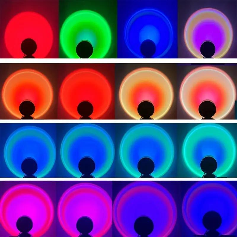 Rotating USB Sunset Projector - Decorative Holiday and Rainbow Light