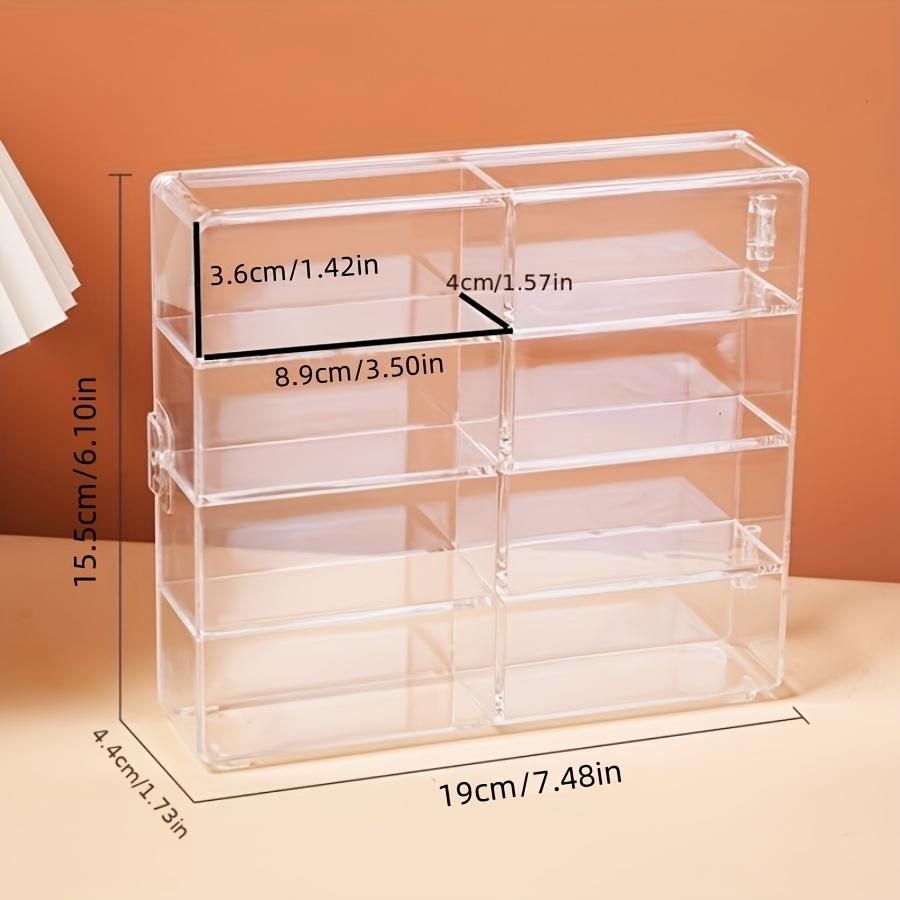 

1pc Plastic Stackable Display Stand and Storage Box for Toy Car Models - Transparent Showcase Organizer for Collectibles прозорий