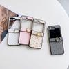 Applicable To Samsung Z Flip6 Mobile Phone Case Flip5 Love Folding Screen Mobile Phone Case Flip4 Glitter Ring