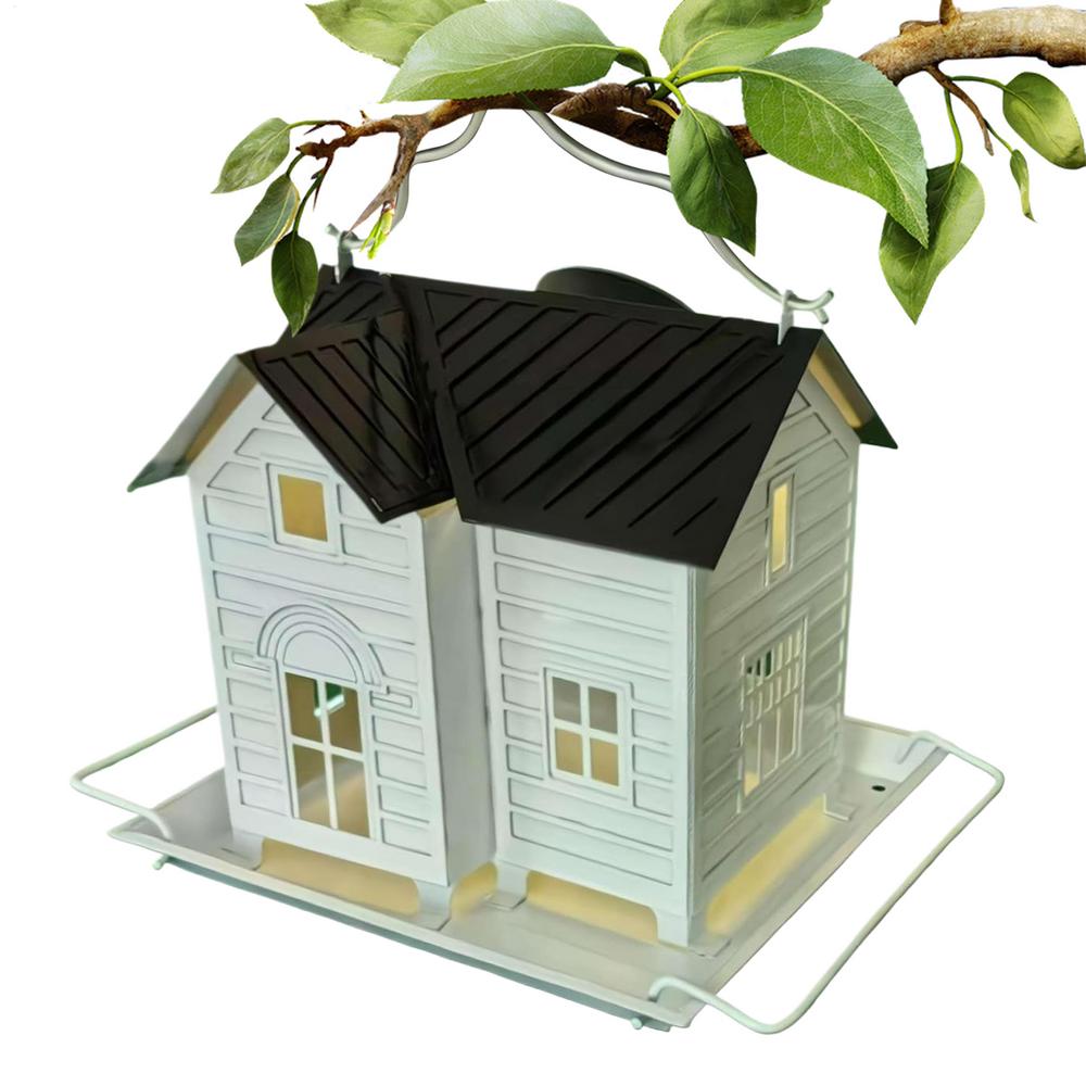 Solar Powered Bird Feeder Bird Feeding Container Squirrel-proof Parrot Food Container For Lawn Patio Backyard Hangable Parakeet