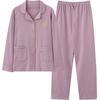 Double-sided 100% Cotton Pajamas Women's Spring and Autumn Long-sleeved Plus Size Cardigan Young and Middle-aged Ladies Cotton Suit Home Service