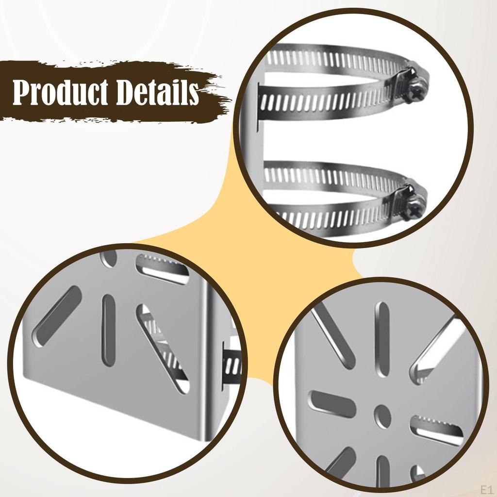 Vertical Pole Mount for Security Camera Accessory Wall Lights with 3 Loops