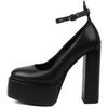 Platform High Heels Pumps Shoes Woman Strap Black Pink White Women's Heeled Party Wedding Dance Stripper Shoes Ladies Big Size