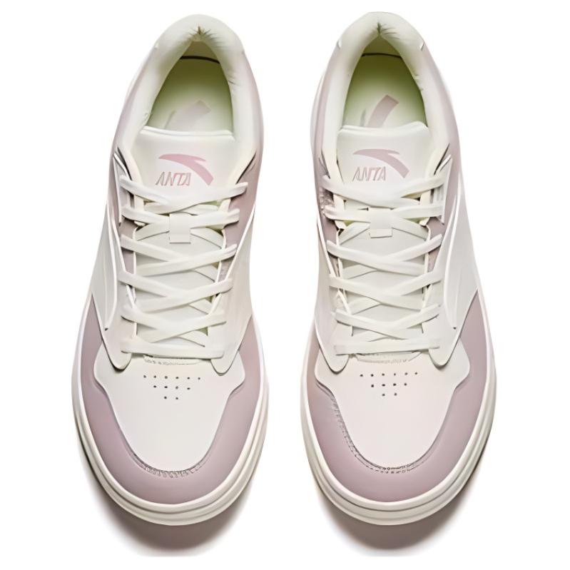 Anta Comfortable Breathable Shock Absorbing Durable Low Top Sneakers Women sneakers White Pink 922428009-1
