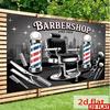 2D Plane 1-piece Vintage Barber Shop Banner Suitable for Barber Parties Weddings and Birthdays