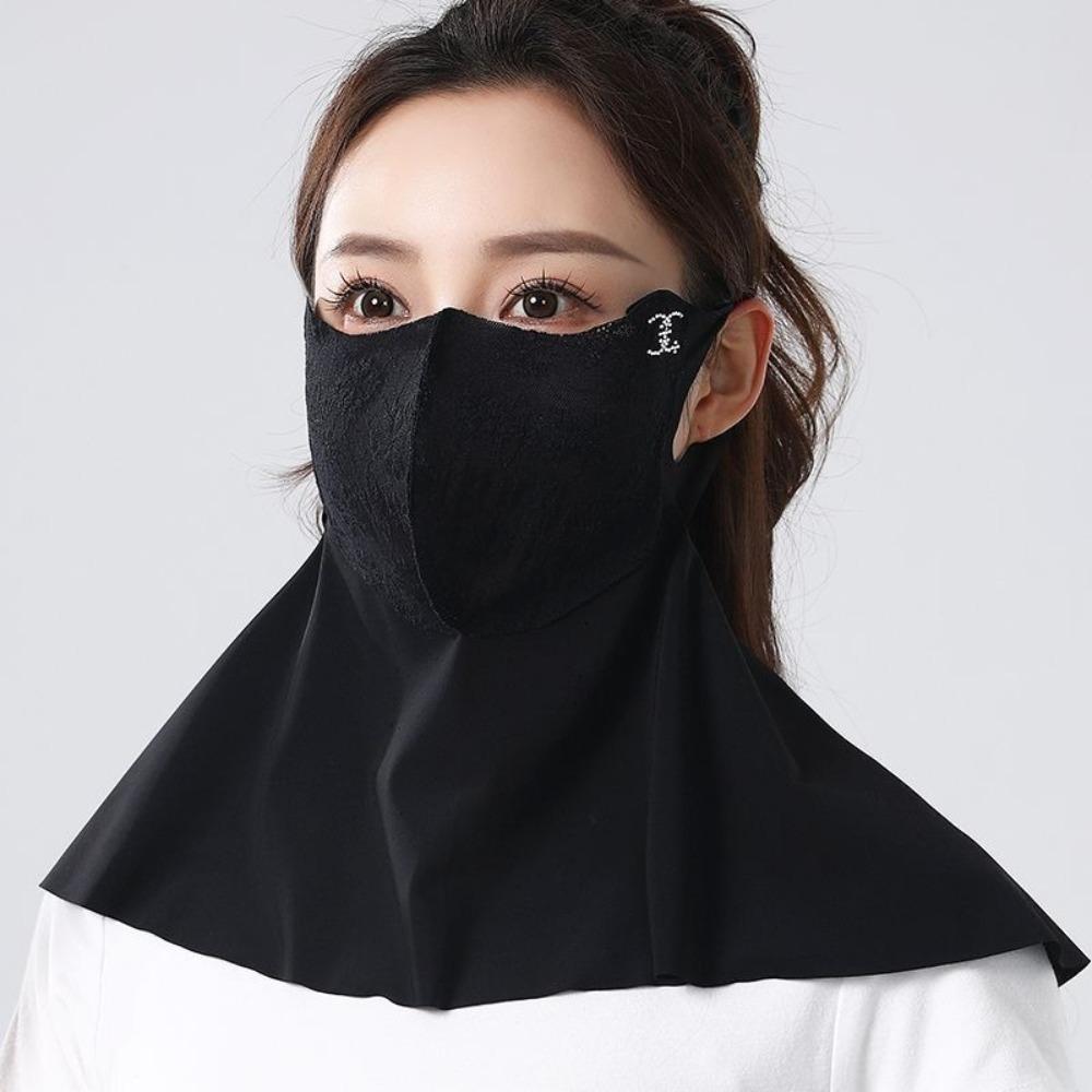 

Washable Ice Silk Sunscreen Mask Breathable Facial Gini New Neck Mask Outdoor