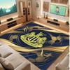 Tappeto in Velluto di Cristallo con Stampa di Calcio del Newcastle United, Comodo Assorbente d'Acqua Antiscivolo Tappeto per Pavimento Interno