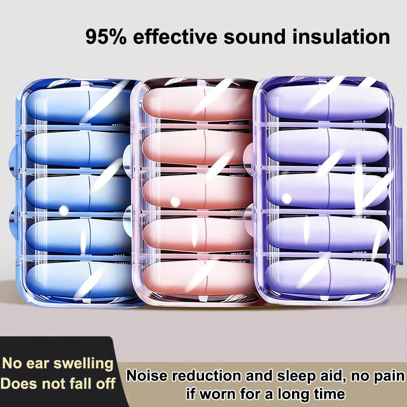 4/10Pcs Soft Slow-Rebound Earplugs for Noise Reduction and Sound Insulation Ideal for Sleeping and Hearing Protection