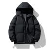 Giacca con Cappuccio in Cotone Unisex: Colore Unico, Ispessito, Caldo, Resistente al Freddo