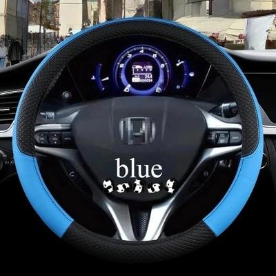 Car Steering Wheel Cover for Civic 2004 2006 2007 2008 2009 2012 2013 2014 2015 PU Leather Non-slip AAccessories 38cm Size