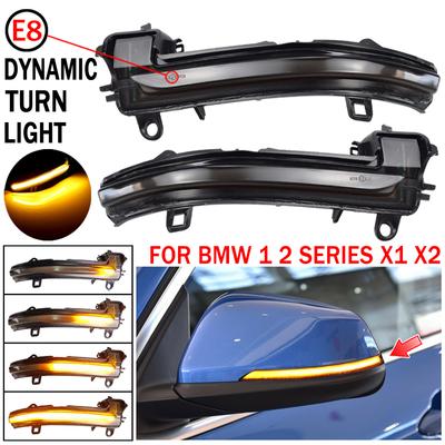Clignotant dynamique Indicateur de clignotant pour BMW X2 X1 F48 F49 Série 1/2 F45 F46 F52 2016-2018 Indicateur de rétroviseur LED Lumière clignotante