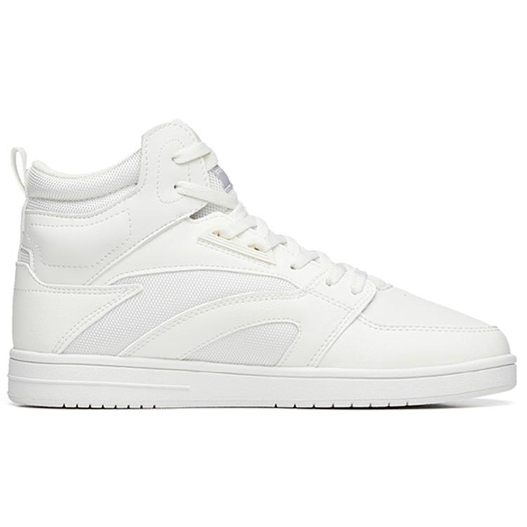 Anta Casual Slip Resistant Cushioning Abrasion Resistant High top Skateboard Shoes Women's White 122238067-1