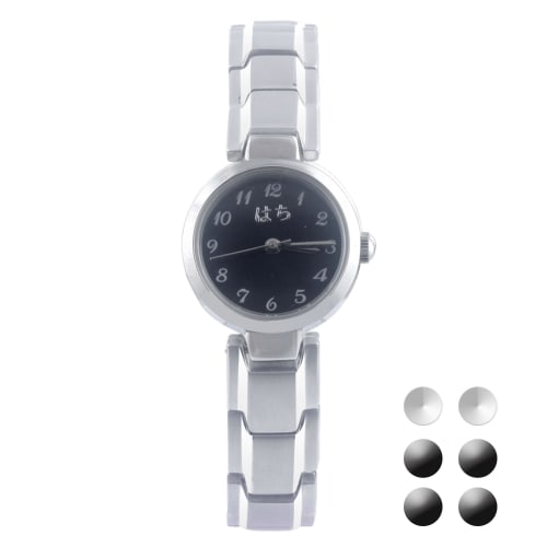 

Hachi Germanium Bracelet Watch for Men and Women, Magnetic Bracelet, Special Quartz Watch, Germanium Jewelry (Black)