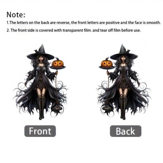 Gothic Witch Pendant 2D Acrylic Car Hanging Ornament Rearview Mirror Ornament for Halloween And Gothic Lovers