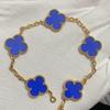 Nuova Versione Bracciale Quadrifoglio Cinque Fiori Agata Rossa Naturale Madreperla Bianca Bracciale da Donna Bracciale Laser