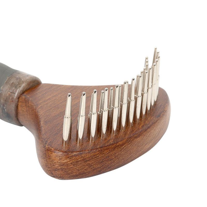Pet products, pet double-row rake comb, flea comb dense tooth comb, pet cleaning and grooming knotted comb 90603.03