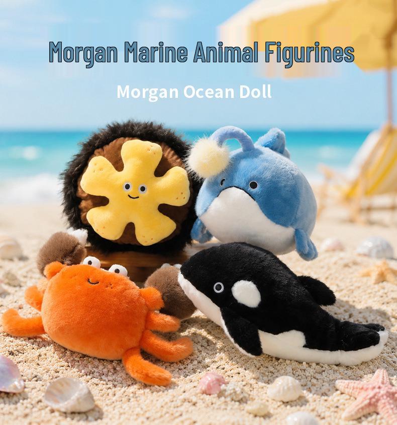 Cute Ocean Animal Plush Toy – Killer Whale & Crab Aquarium Souvenir