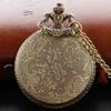 Bronze Aircraft Commemorative Emblem Men's and Women's Quartz Pocket Watch Fashion Best Festival Gift Student Clock
