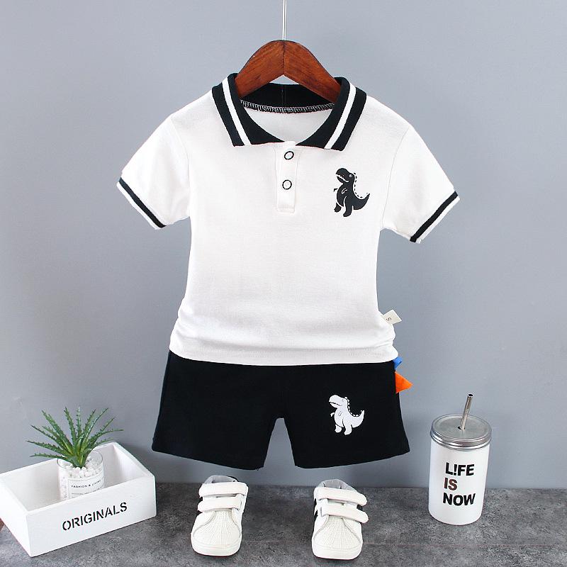 Toddler Boys' Summer Polo Shirt & Shorts Set: Infant Children's Outfit