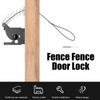 Self-Locking Gate Latch Lock Garden Fence Latch Carbon Steel Post Mounted Fence Gate Latch Heavy Duty Automatic Door Lock Set