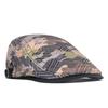 Men Women Scrawl Camouflage Duckbill Beret Cap Hollow Breathable Cotton Adjustable Cabbie Newsboy Driving Hunting Flat Hat