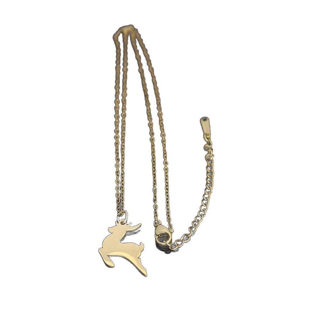 Versatile Cute Little Deer Pendant Necklace - Stylish Christmas Clavicle Chain