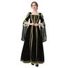 Elegant Black Retro Queen Cloak Costume For Halloween Adult Cosplay And Roleplay