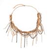 Tassel Multi-layer Layered Wrapped Necklace with Personalized High-end Feel, Hand Woven Necklace for Women's Fashion