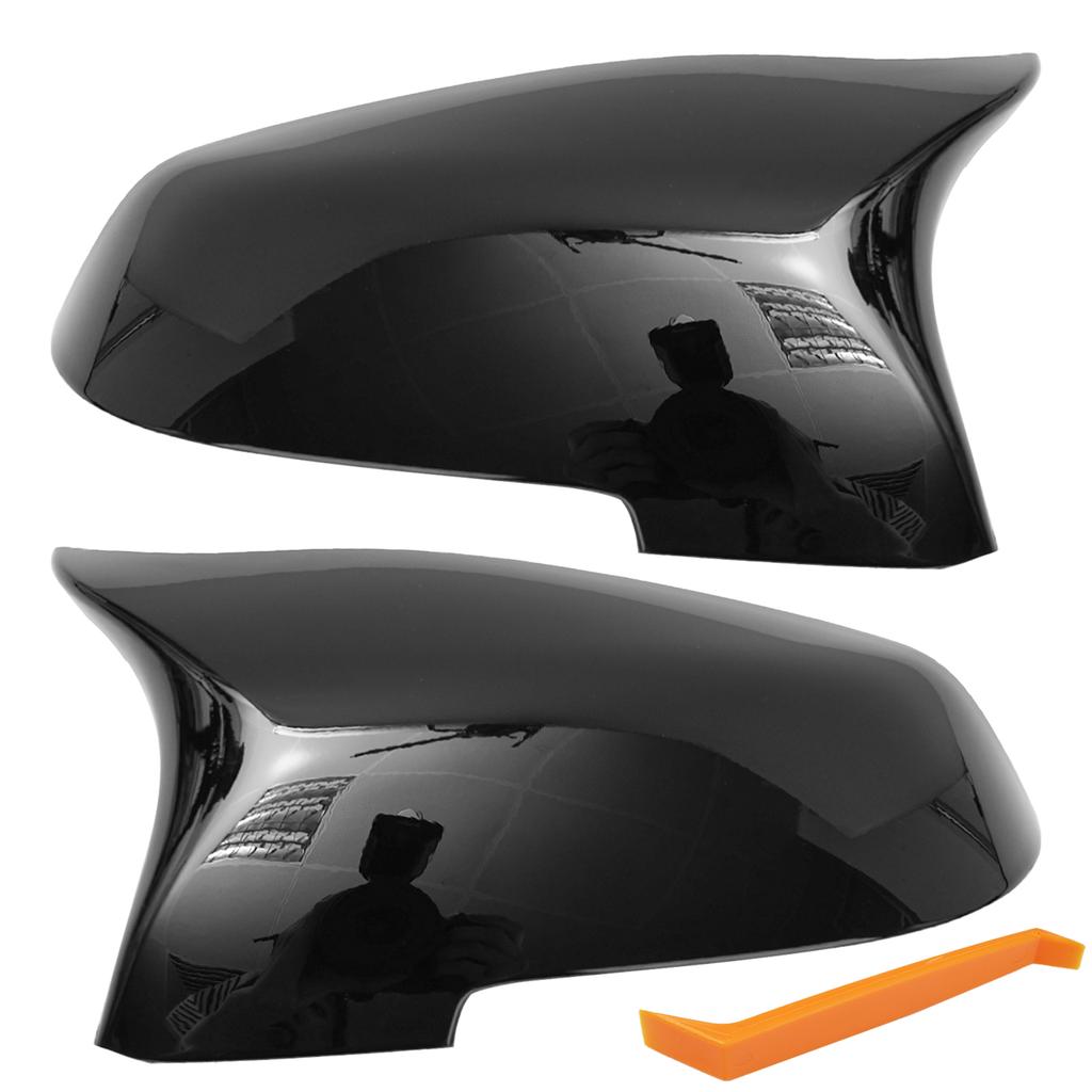 Für BMW 5er 6er 7er Serie F10 F18 F11 F06 F07 F12 F13 F01 Ein Paar Glänzende/Kohlefaser Spiegelkappen Seitenrückspiegelkappe L+R