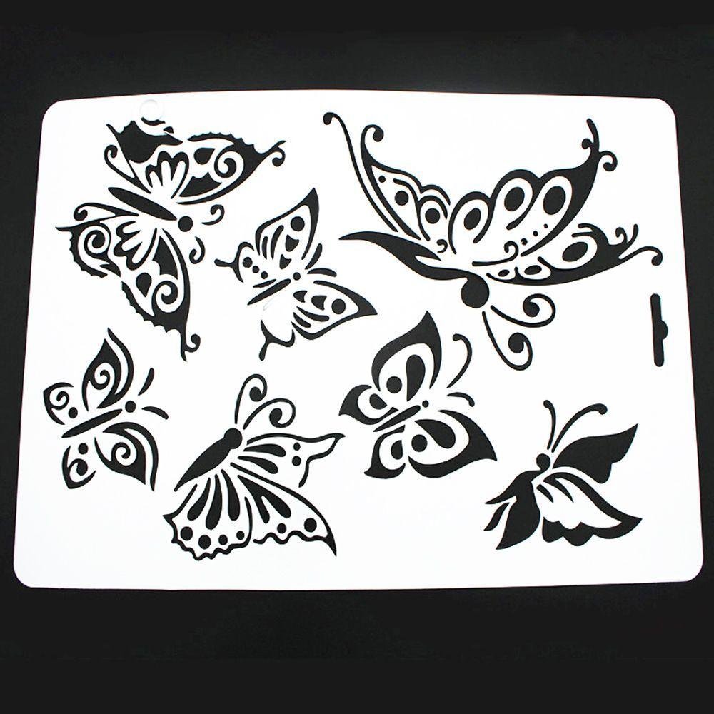 Walls Painting DIY Craft Tools Embossing Stamps Album Butterfly Stencils Scrapbooking Paper Cards