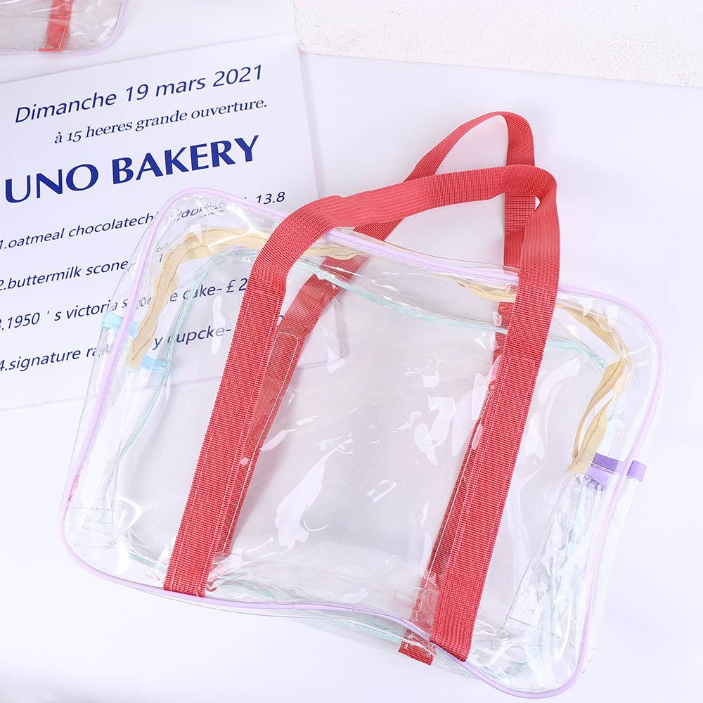 Large Capacity PVC Tote Bag Transparent Makeup Bag Waterproof Beach Bag Waterproof Storage Bag