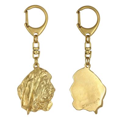 Basset Hound III - Gilded Key Ring with Dog, Handbag Decoration, Luxury Accessory by Brand