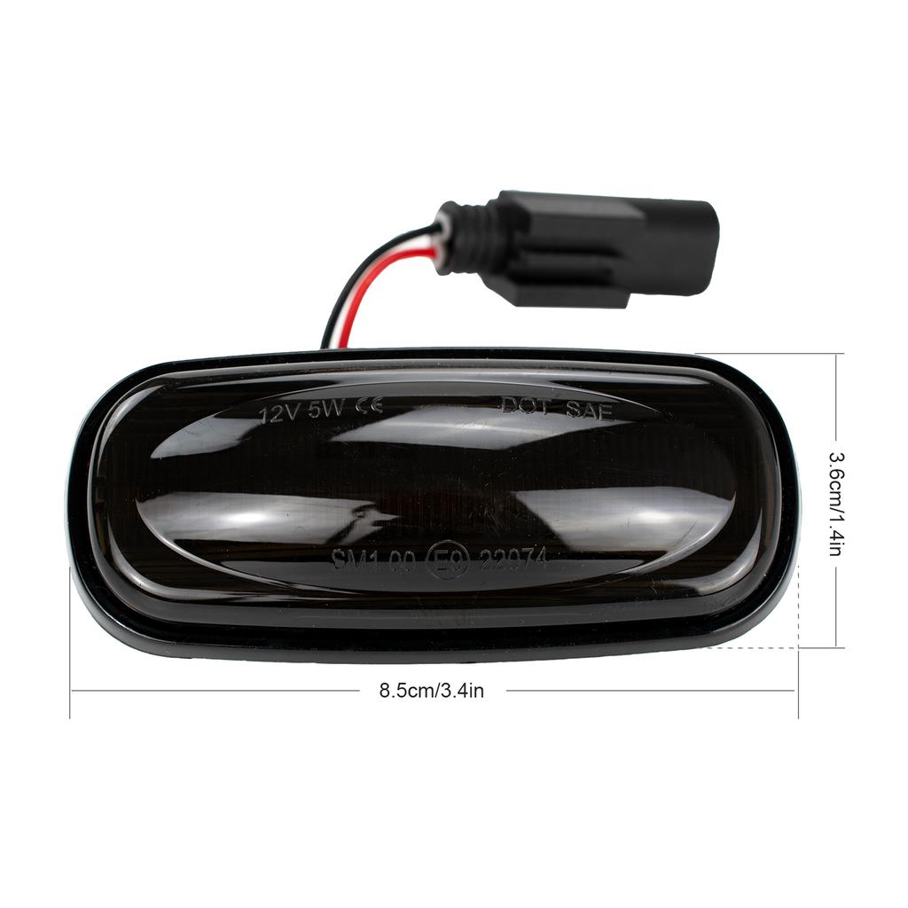 Luz indicadora de señal de giro LED dinámica de barrido lateral, luz indicadora de repetición para Discovery 2 99-04 Freelander Defender XGB000030