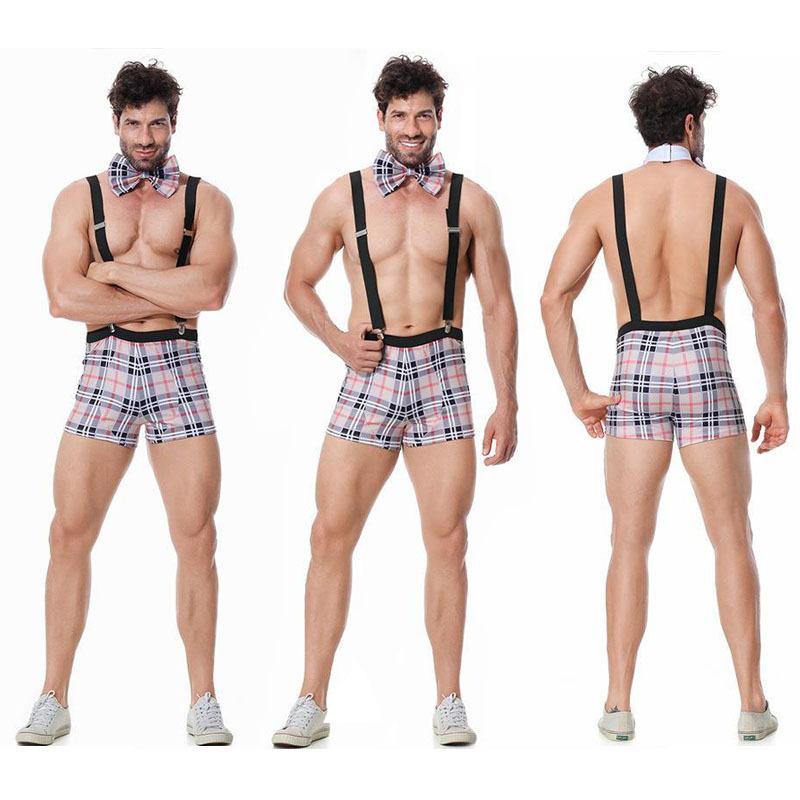 Fun Underwear Mens Sexy Strap Pants Cosplay Role Play Bar Clothing Christmas