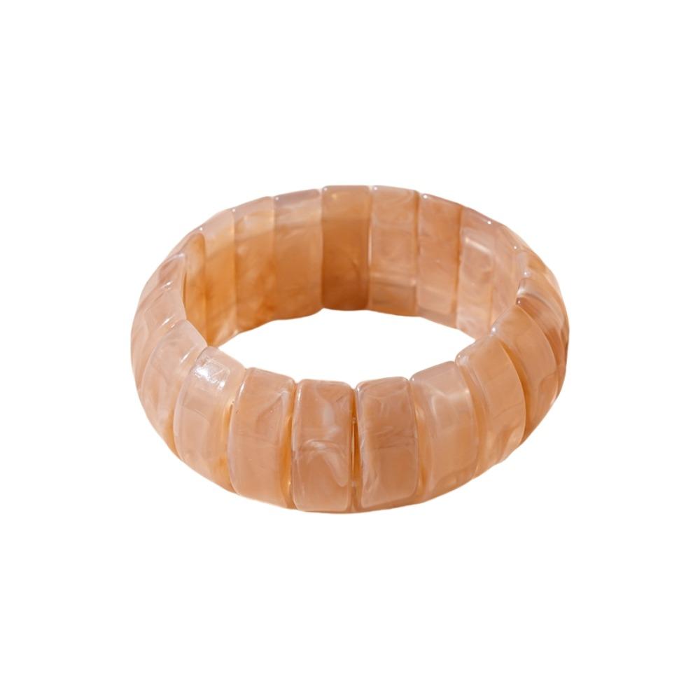 Wide Rectangle Irregular Wide Bracelet Bohemian Retro Hand Ring Acrylic Bangle  Lady Girls