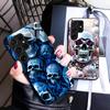 Stříbrný skleněný kryt na mobilní telefon s lebkou pro Samsung Galaxy S26 S25 S24 S23 S22 S21 S20 Note20 Plus FE Ultra Barevný kryt