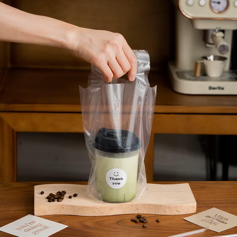 Meidi Disposable Single Cup Transparent Takeout Bags