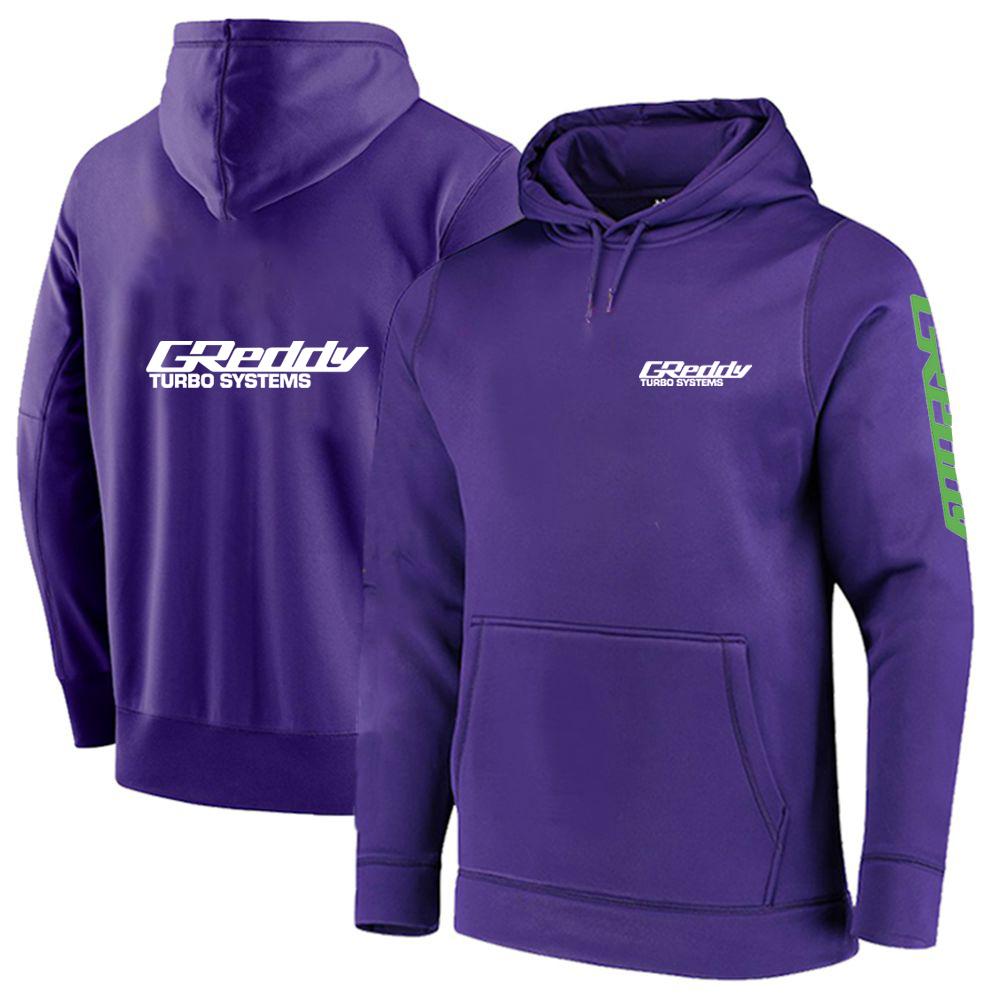 2025 Frühling Herbst Herren GReddy Turbo Systems Logo Print Einfarbig Pullover Hoodies High Street Trendy Kordelzug Kapuzenmantel
