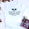 I Kept The Inside Thoughts Inside Tshirt Quest Squad Shirt Fourth Wing Tshirt Book Lover Tee Unisex Bookish Short Sleeves Tops