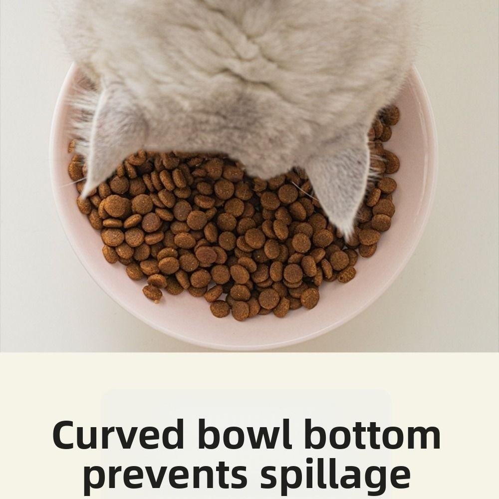 Ceramic Pet High Foot Bowl Cute Pet Drinking Feeder Dog Food Feeding Basin  Neck Protection