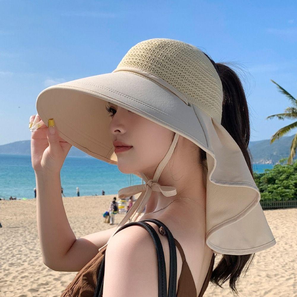 Elegance Large Brim Sun Hat Foldable Wide Brim Sunhat Lightweight Summer Fisherman Cap  Fishing