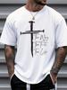 Pánské letní tričko 100% čistá bavlna s potisky s náboženskou tématikou, vhodné pro venkovní nošení, streetwear, sportovní móda pro muže