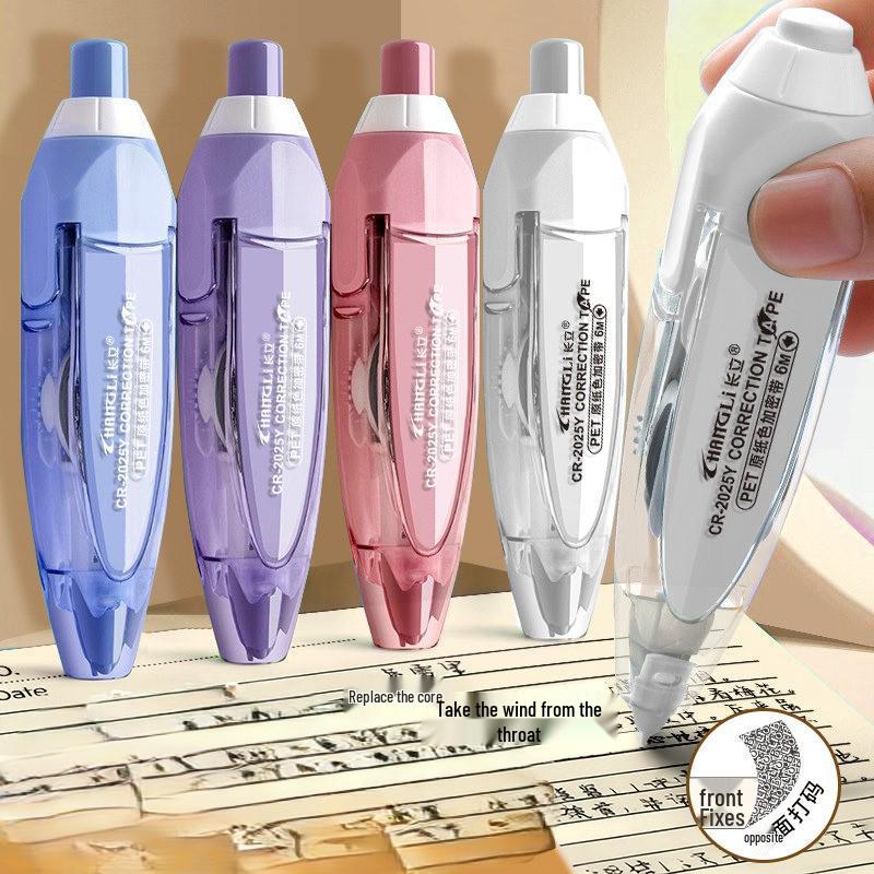 Changli Click-type Portable Correction Tape with Replaceable Core - High-Quality Japanese White-out Tape