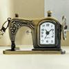 Steampunk Retro Bronze Small Sewing Machine Quartz Pocket Watch Necklace Pendant Clock Chain Women's Gift