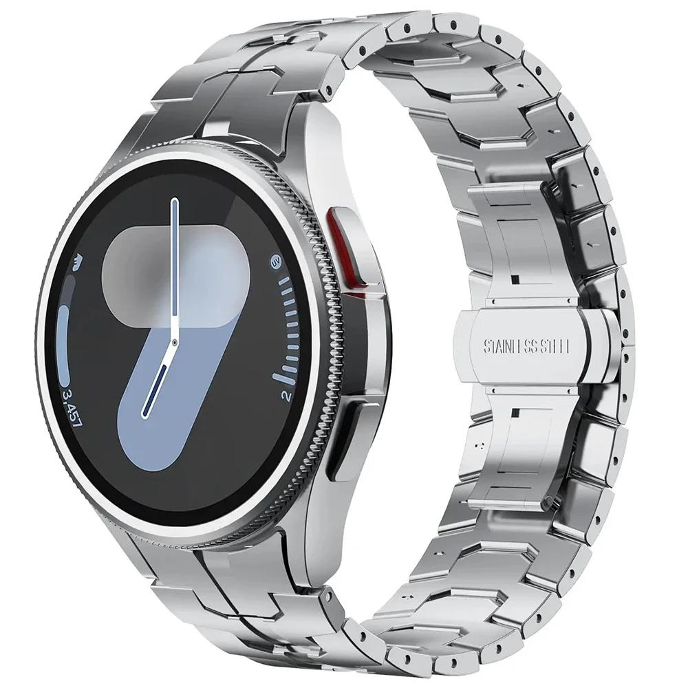 

Stainless Steel Strap for Samsung Galaxy Watch 7 6 5 4 44mm 40mm FE Correa Business Band for Galaxy 6 Classic 47/43mm 5Pro 45mm Galaxy 4 40mm 44mm серебряный